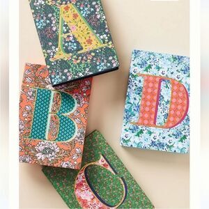 Anthropologie NWT OMARI MONOGRAM JOURNAL LETTER I